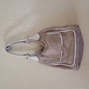 Tod's Canvas and Leather Shoulder Bag